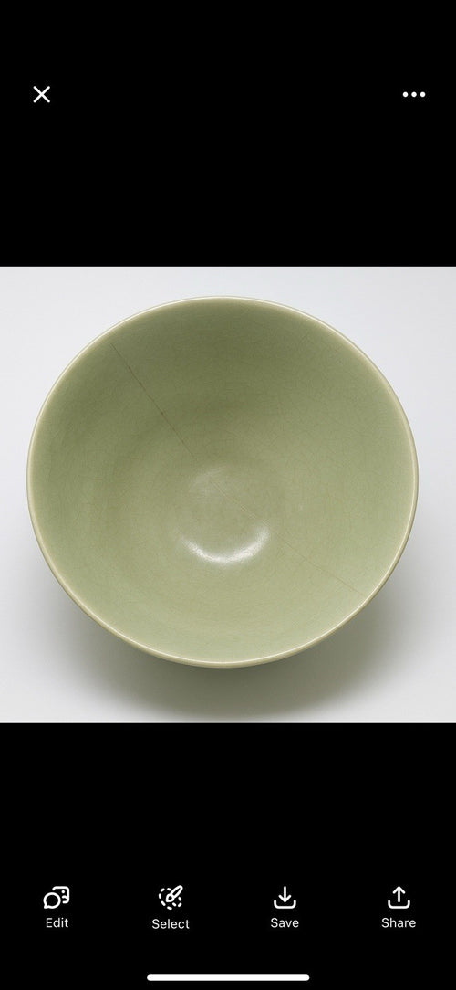 Antique Chinese Bowl Song Dynasty Style Crackle Glaze Pottery Hairline Crack