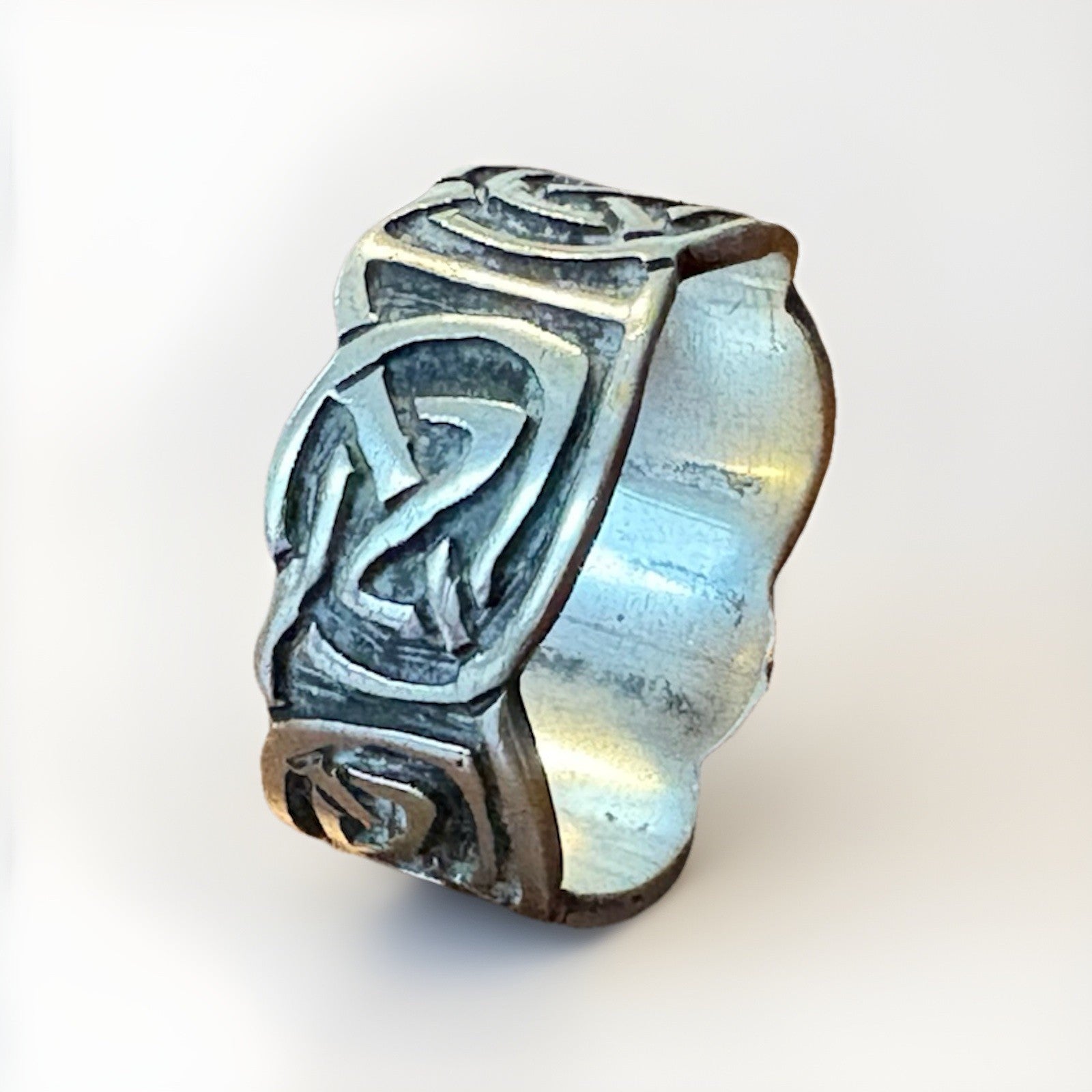 Sterling Silver Celtic Knot Band Ring .925 Artisan Design Size 12.75