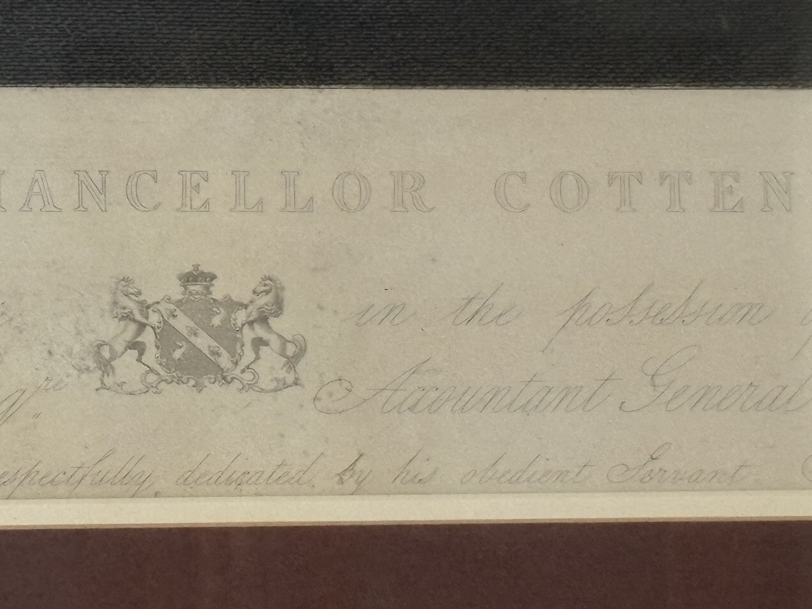 1840s H.T. Ryall Engraving “Lord Chancellor Cottenham” Victorian Legal Portrait