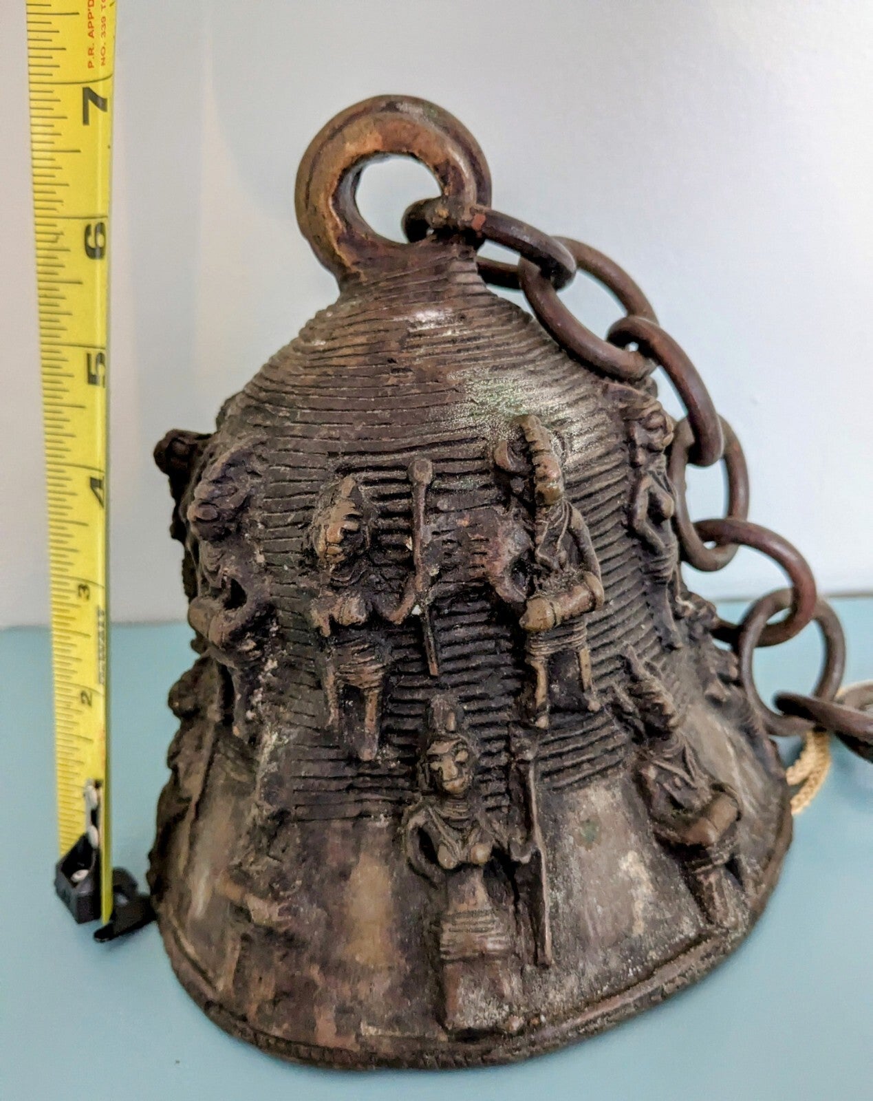 Antique Tribal Bronze Ritual Bell Lost Wax Cast African / Asian Shrine Gong