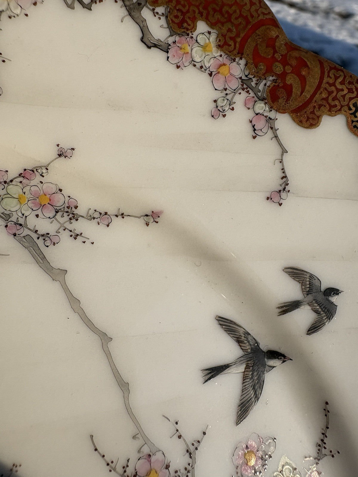 Meiji Period Imura Yokohama Porcelain Charger, 9 Inch Antique