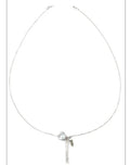 CHAN LUU - GREY MIX LAYERING PEARL CHARM NECKLACE Retail $320