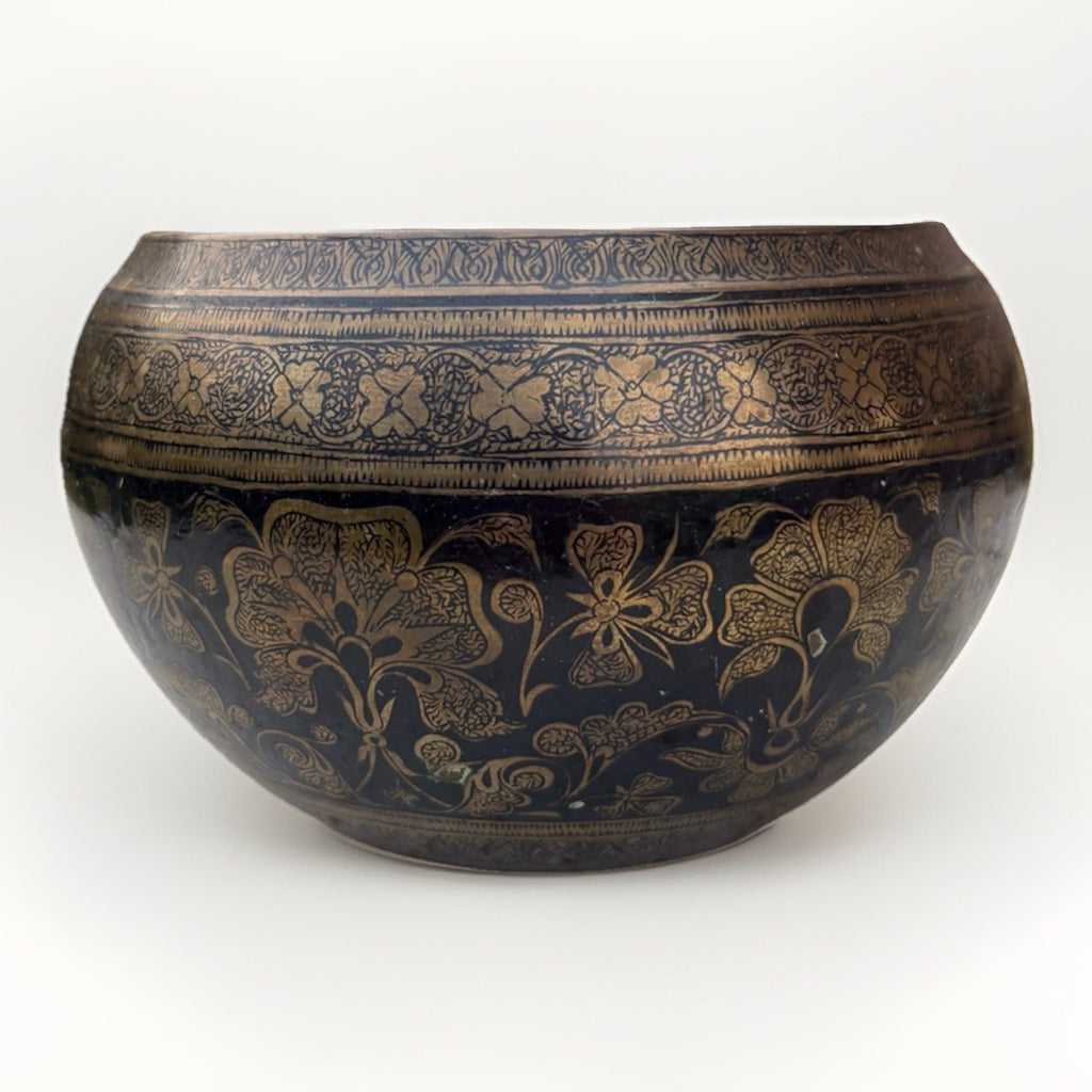 ANTIQUE BRASS ENGRAVED BOWL Made In India