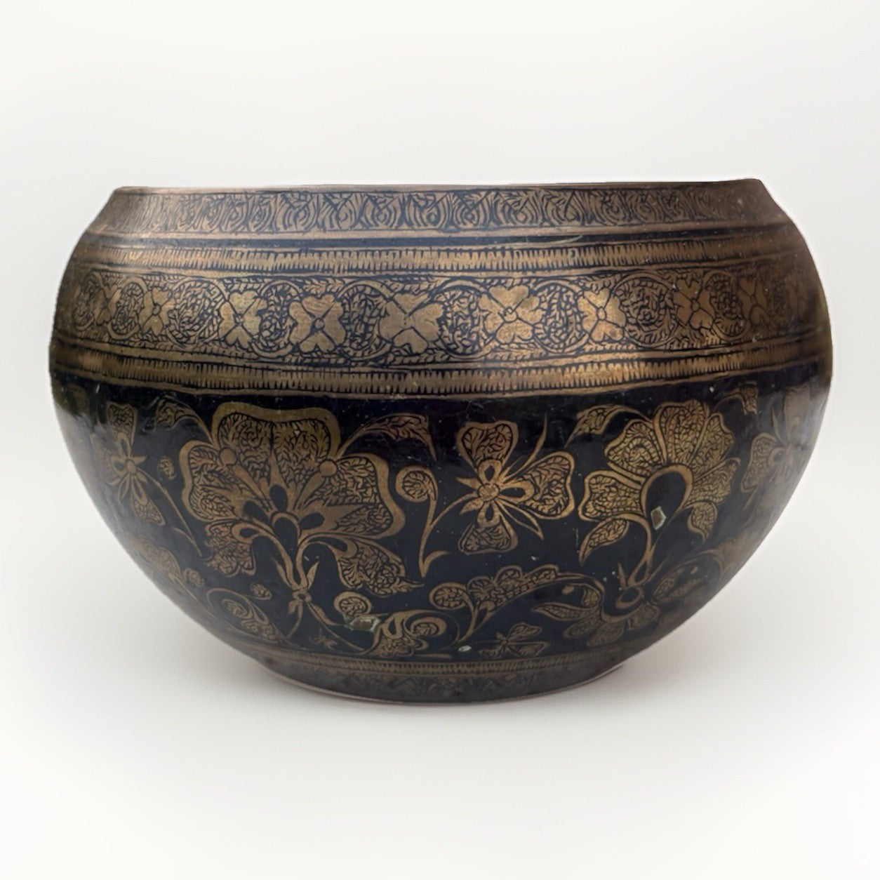 ANTIQUE BRASS ENGRAVED BOWL Made In India