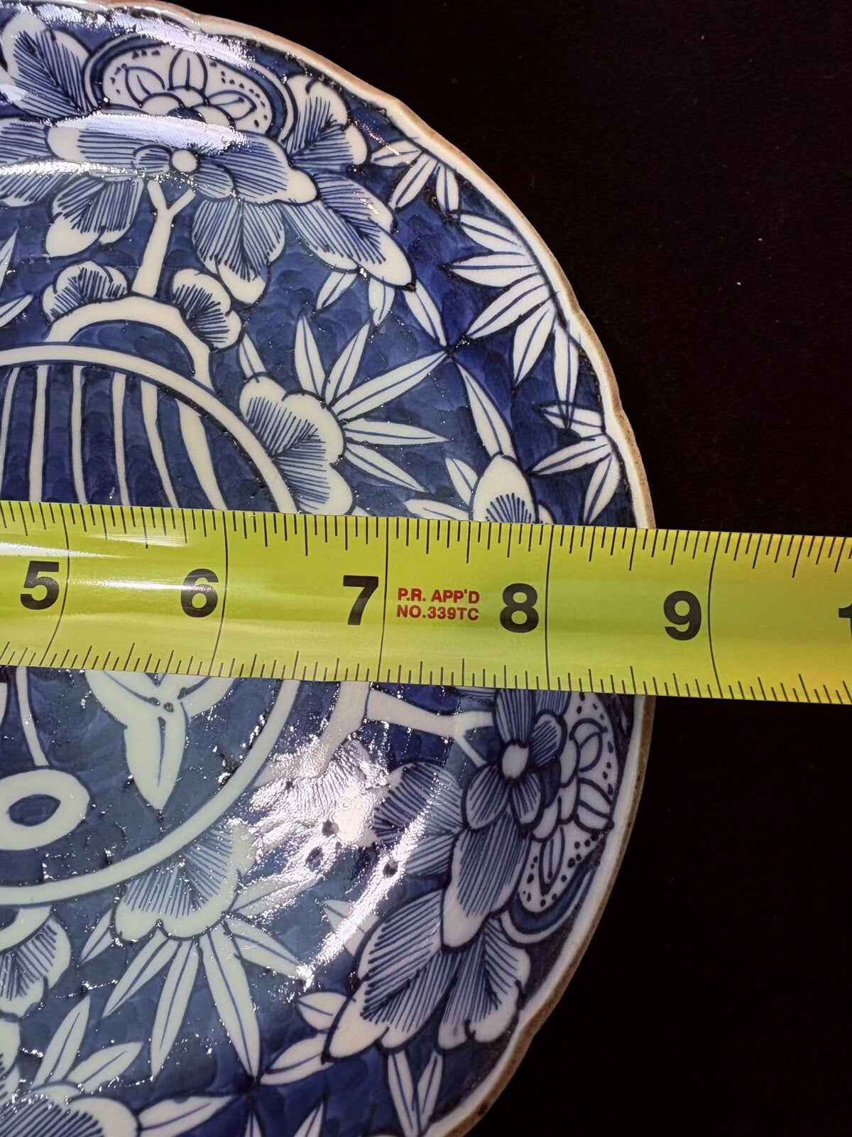 Set of 5 Antique Japanese Arita Blue & White Plates Chenghua Mark Meiji Era