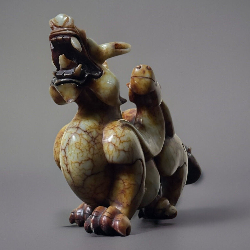 Antique Chinese Yellow Jade Mythical Beast Sculpture – Ming to Early Qing Era