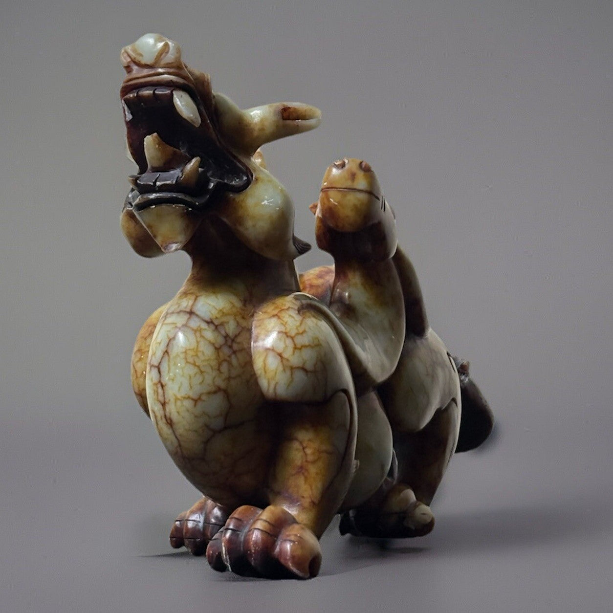 Antique Chinese Yellow Jade Mythical Beast Sculpture – Ming to Early Qing Era