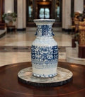 13” Large Antique Chinese Blue White Porcelain Vase Qing
