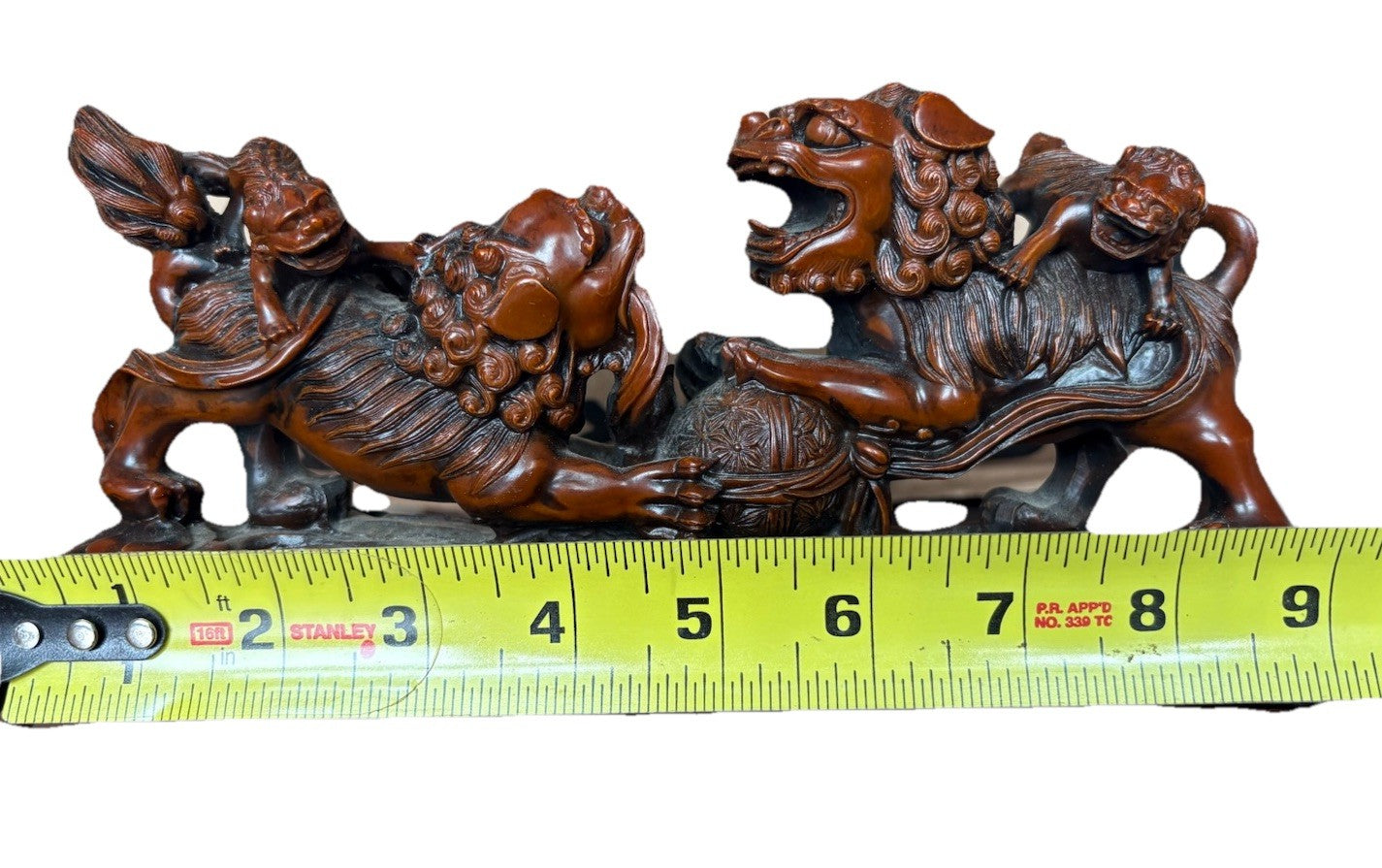 Vintage Fulong Fighting Foo Dogs Statue