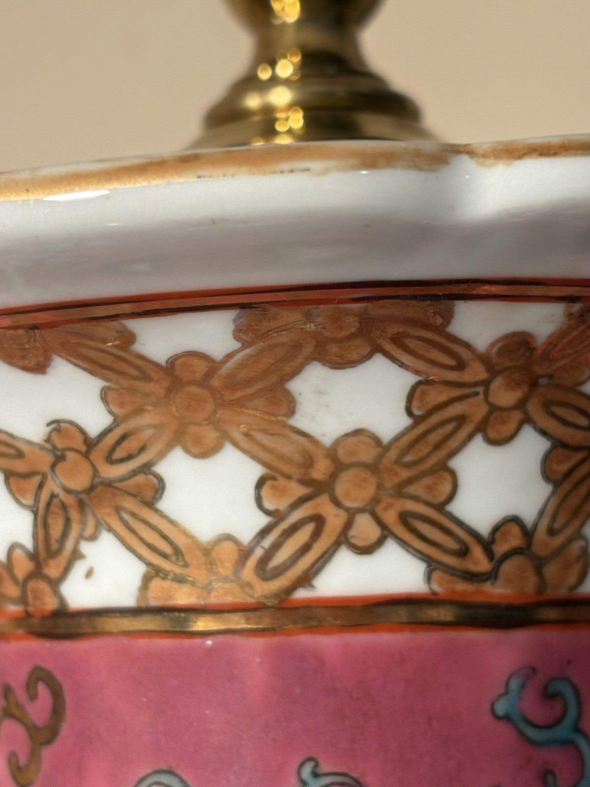 Monumental Chinese Famille Rose Porcelain Vase Lamp 36” – Applied Florals