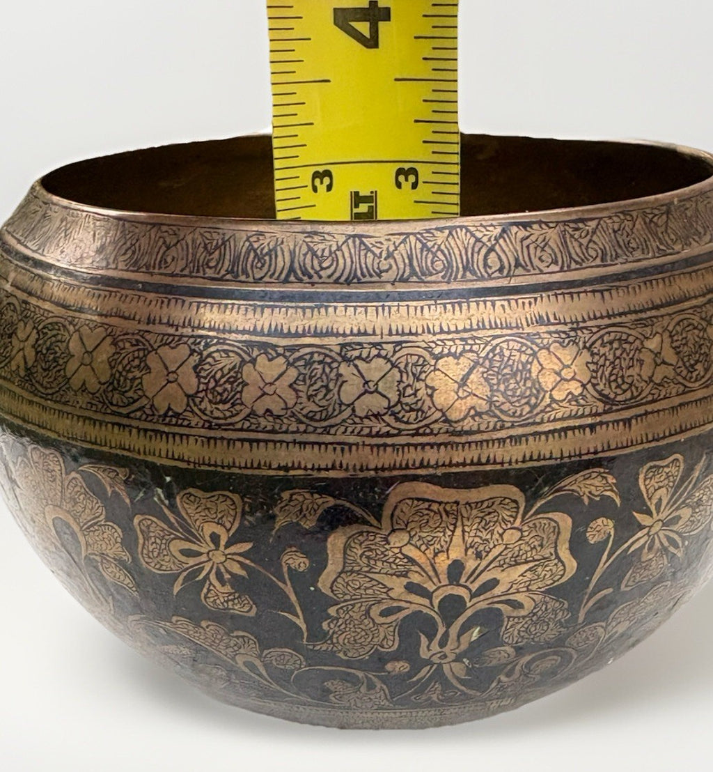 ANTIQUE BRASS ENGRAVED BOWL Made In India