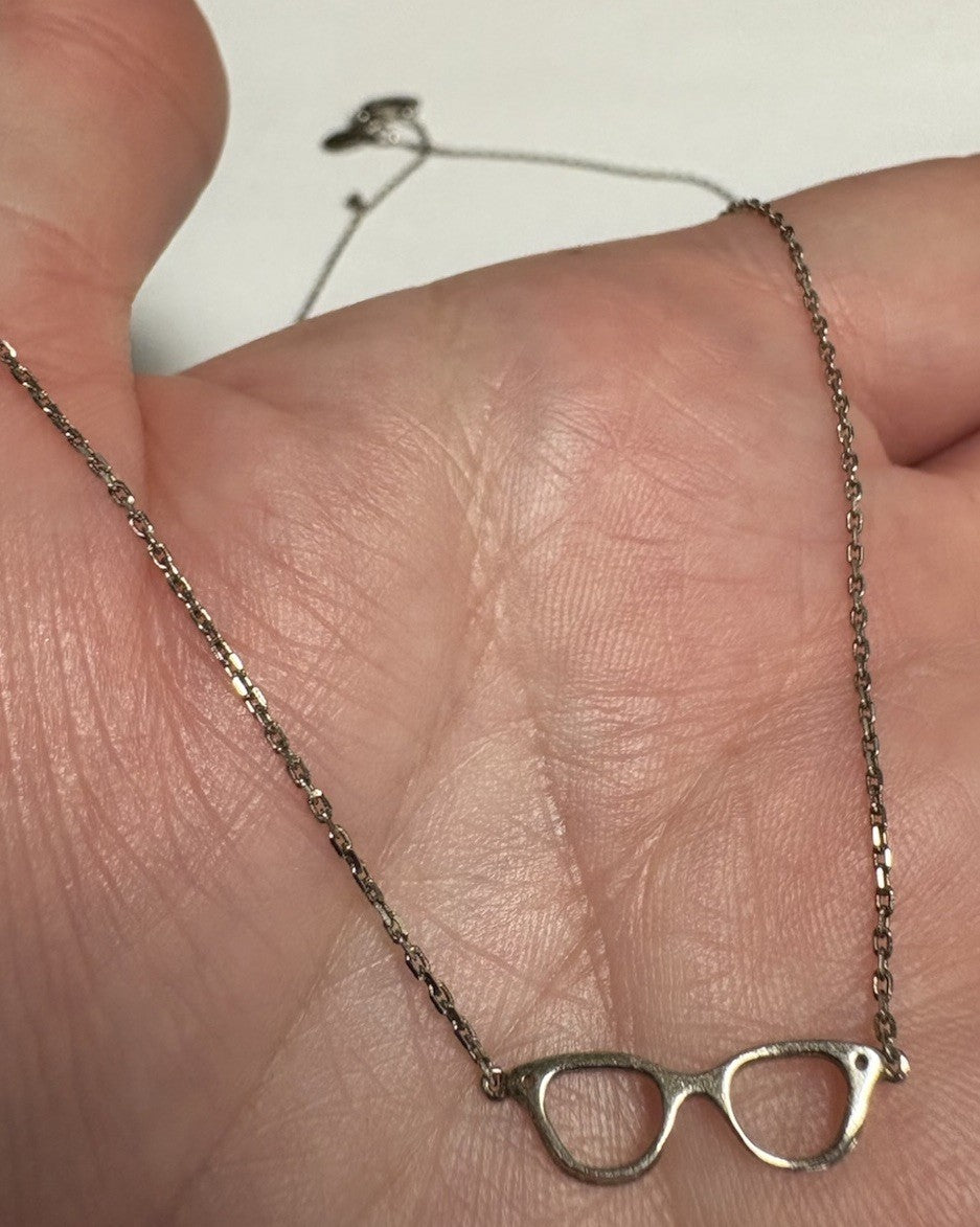 STERLING SILVER EYE GLASSES/SUNGLASSES NECKLACE BY TURA.