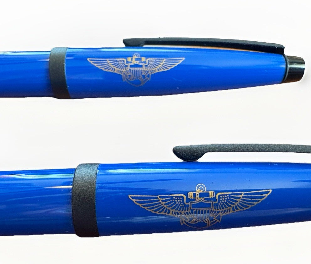 Cross Blue NAVY Ballpoint Pen & Mechanical Pencil Set RARE