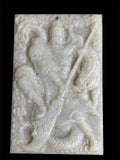 Antique Old Chinese Natural Jade Carved Double Sided Plaque 93 grams