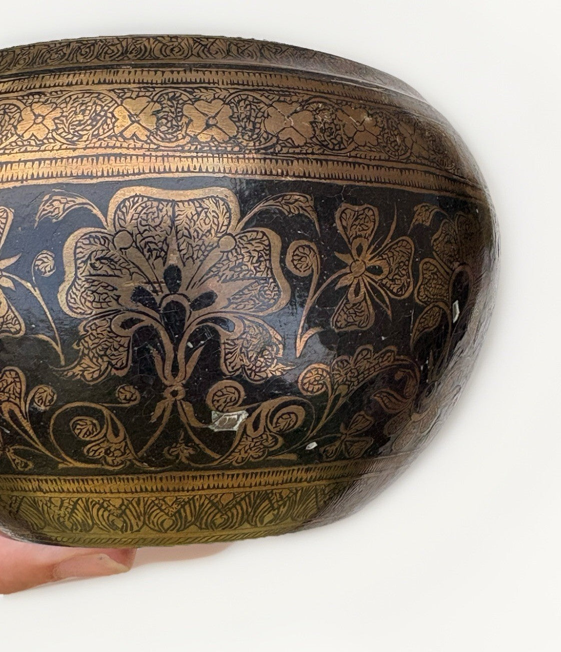 ANTIQUE BRASS ENGRAVED BOWL Made In India