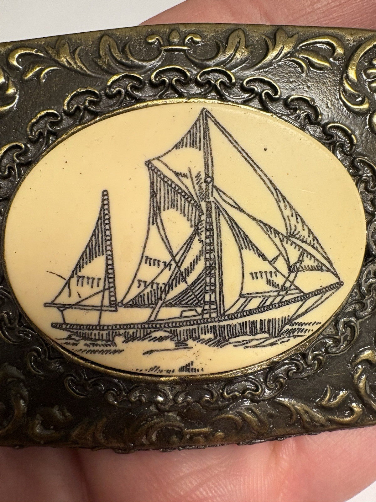 Oden Scrimshaw Belt Buckle