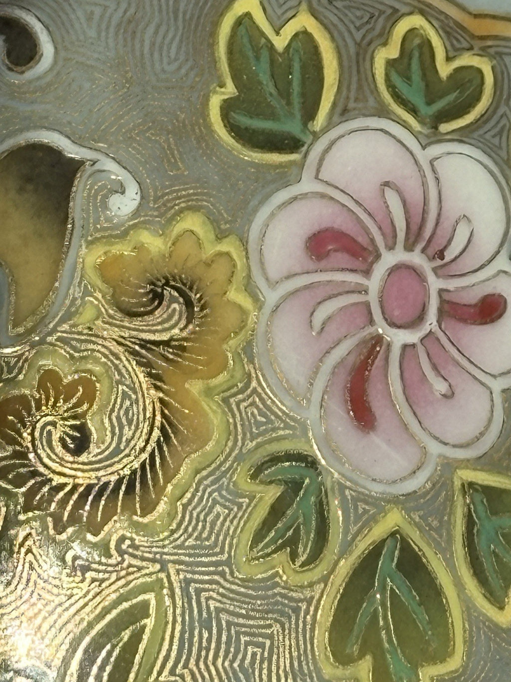 Late Meiji Japanese Blue-Ground Satsuma-Style Jardiniere, Bronze Stand