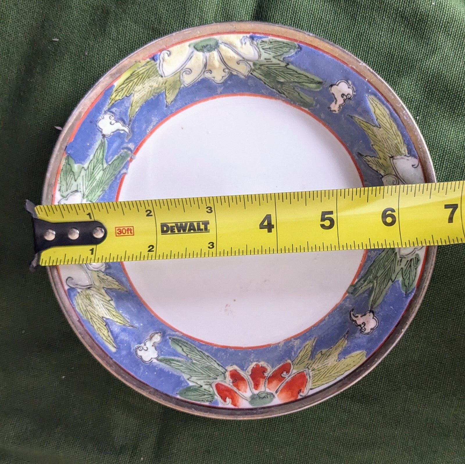 19th Century Antique Qing Dynasty Tongzhi Porcelain Plate 7"