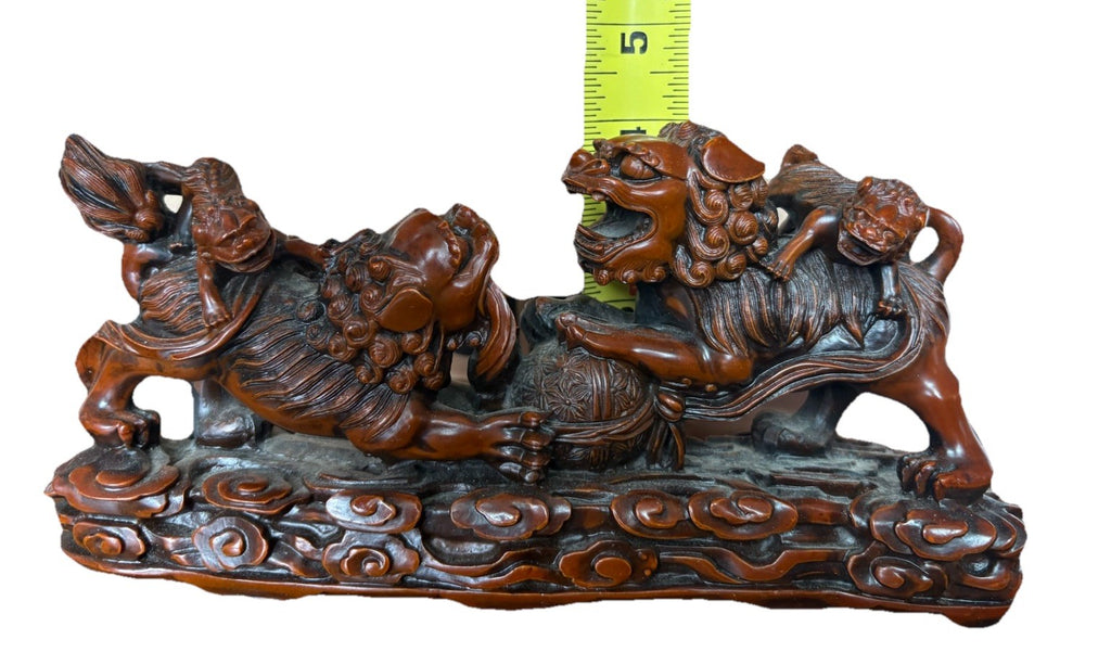 Vintage Fulong Fighting Foo Dogs Statue