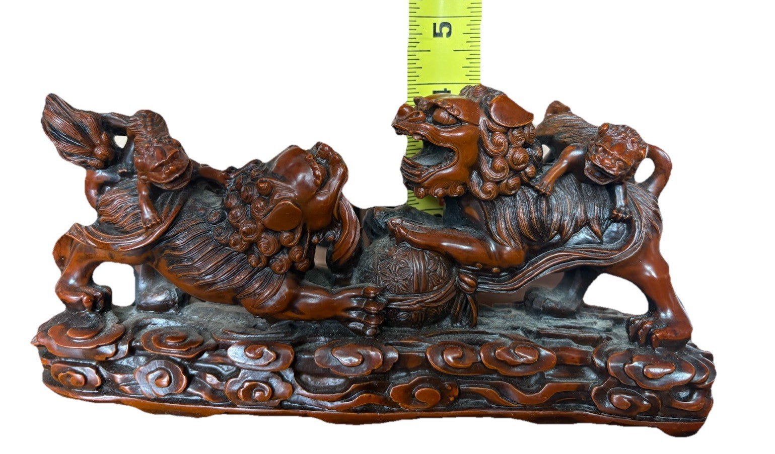 Vintage Fulong Fighting Foo Dogs Statue