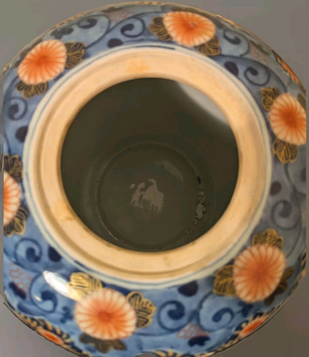 Chinese Porcelain Imari Lidded Jars Pair – Kangxi Mark Vintage Vases