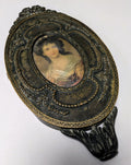 Antique Vanity Mirror French Gilt Bronze Style Oval For Repair