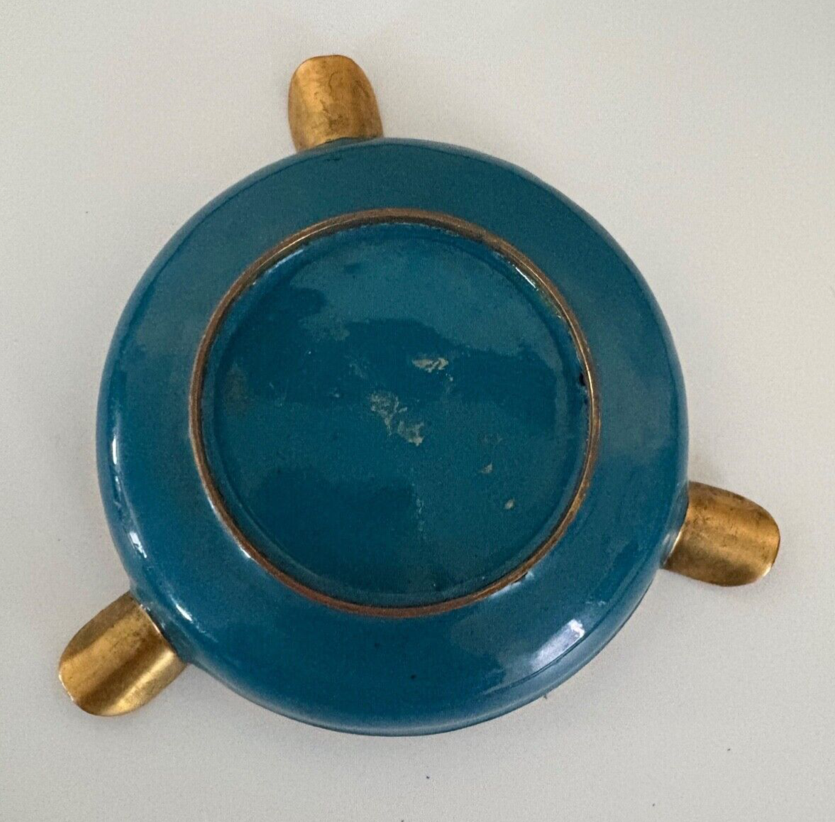 Antique Chinese Cloisonne Enamel dragon Ashtray