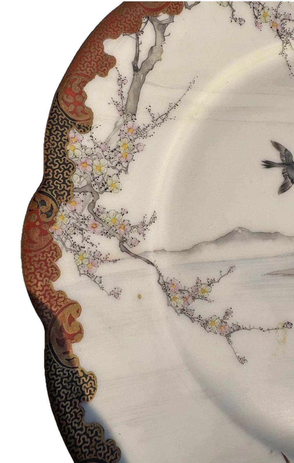 Meiji Period Imura Yokohama Porcelain Charger, 9 Inch Antique