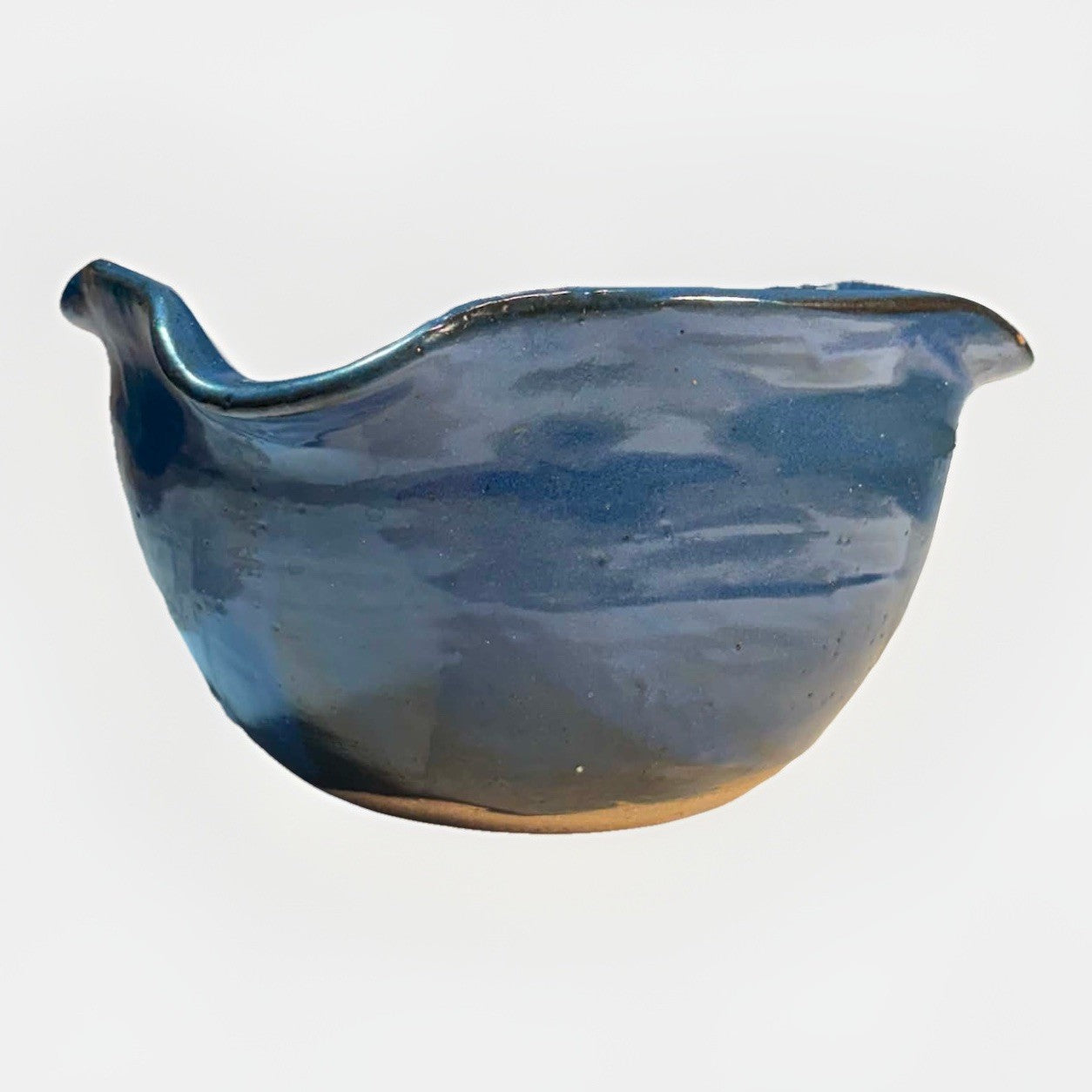Edwards Studio Pottery Freeform Blue Art Bowl Mid Century