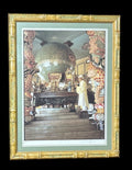 Cao Dai Temple Vietnam A/P Artist Proof Framed Print Bamboo Gilt Frame Asian
