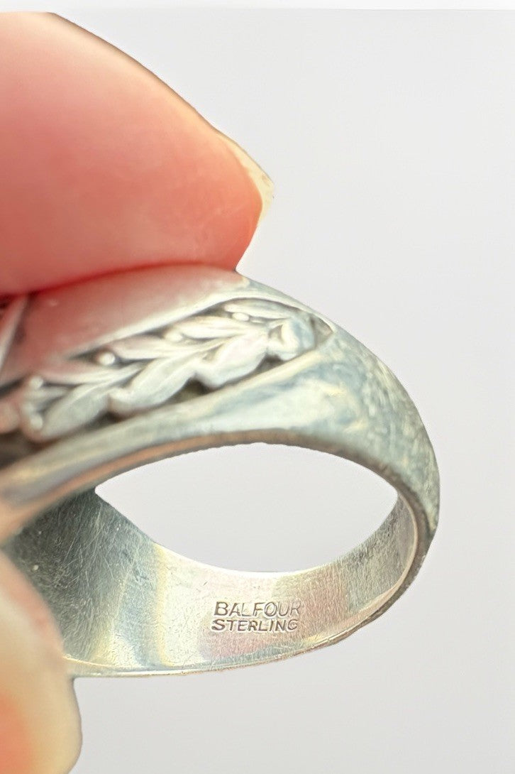 Balfour Sterling Silver Vintage Senior League Ring Size 9 17g