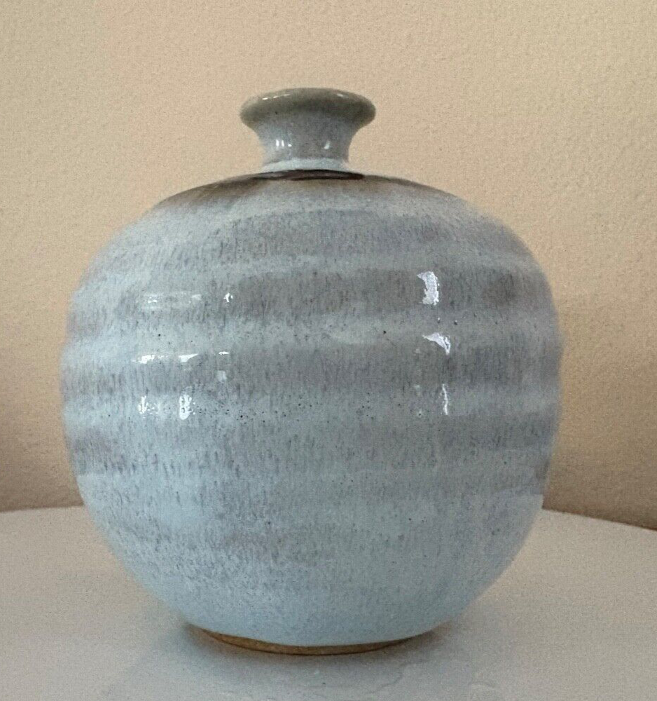 Vintage MCM Pottery Studio Art Pottery Bud Vase Stoneware 5”