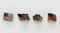 FOUR Vintage American USA Flag Lapel Pins