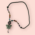 Vintage Aventurine Jade/butterfly/Coloured Stone /necklace