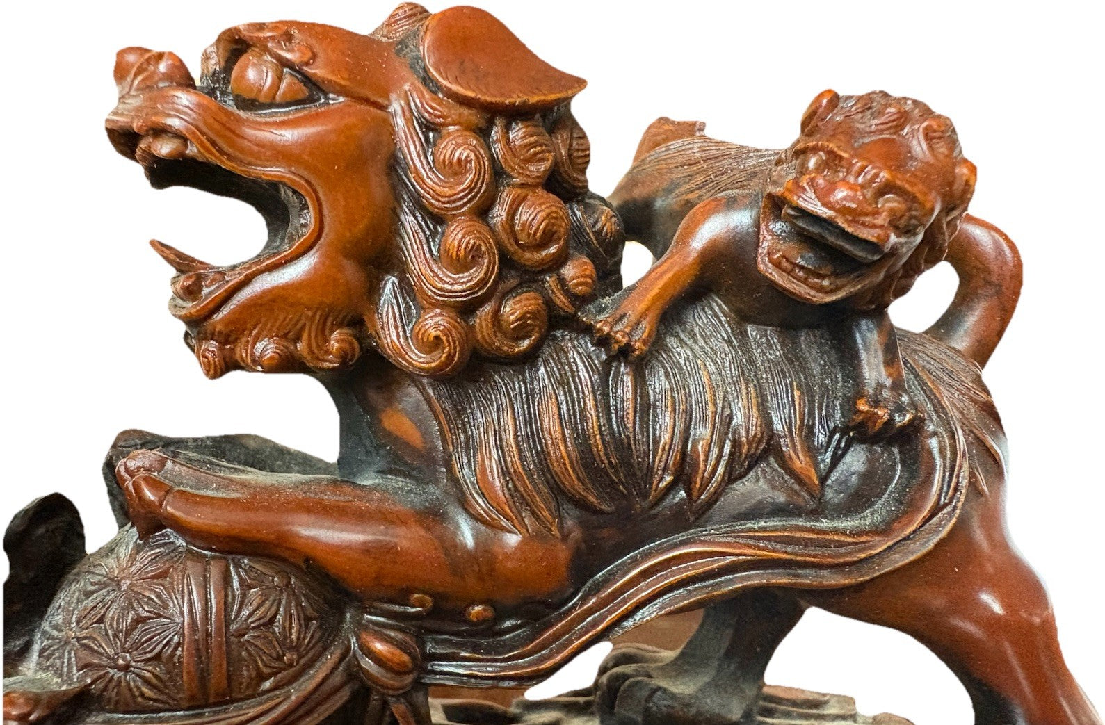 Vintage Fulong Fighting Foo Dogs Statue