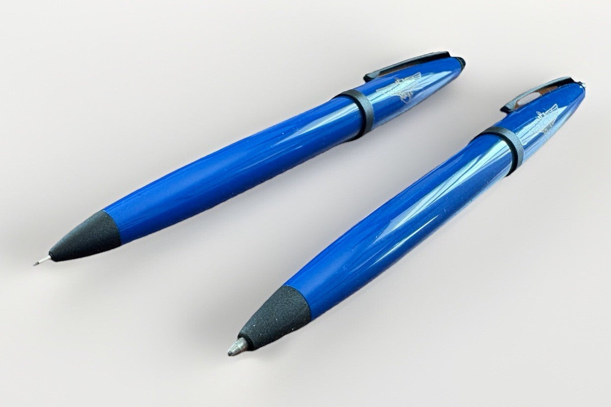 Cross Blue NAVY Ballpoint Pen & Mechanical Pencil Set RARE