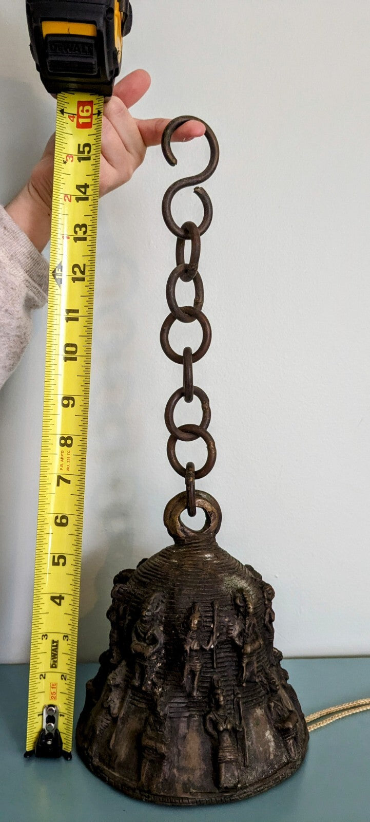 Antique Tribal Bronze Ritual Bell Lost Wax Cast African / Asian Shrine Gong