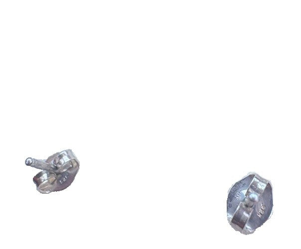 Vintage Sterling Silver Opal Earrings Floral Scalloped Design Boho Southwest