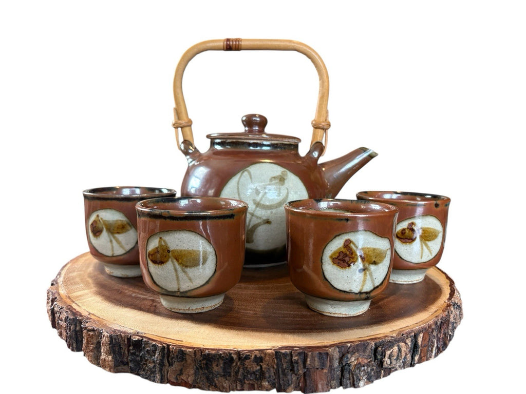 Mashiko-Yaki Japanese Studio Pottery Tea Set – Mid-Century Handcrafted