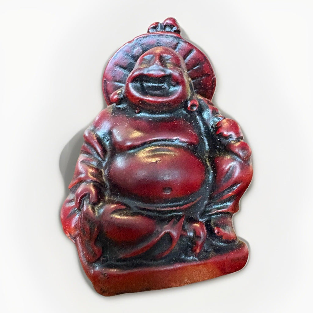 Mini Vintage Chinese Buddha Resin Laughing Sitting Statue Figurine Happy Figured