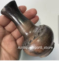 Chinese  Antique Black/brown Clay Pottery Vase 4” tall  Set Of 4 17th C.