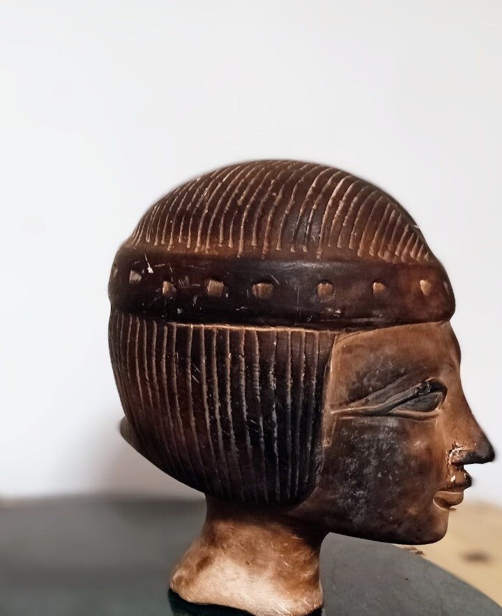 Soapstone Bust Egyptian Princess Hand Carved