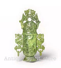 Antique Chinese Jade Dragon-Handled Ritual Vase 11.5” Carved Celadon