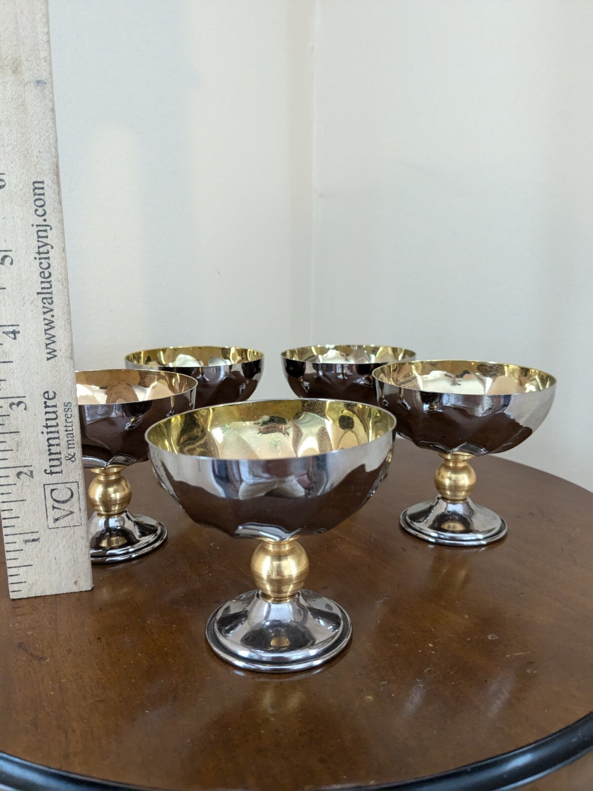 24k Gold Plated Goblets Lot Of 5