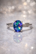 Mystic Topaz Ring Sterling Silver Jewelry  Size 7.75