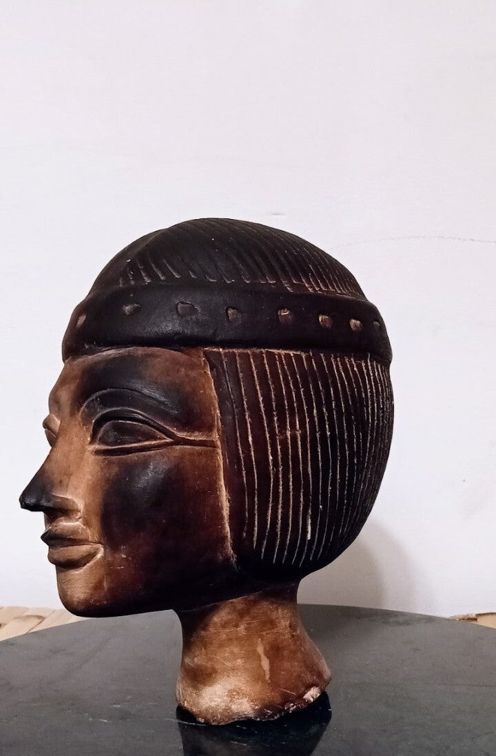 Soapstone Bust Egyptian Princess Hand Carved