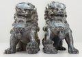 Vintage Metal FOO DOGS: Pair of Heavy Metal Foo Dog. 6”x4”x3”