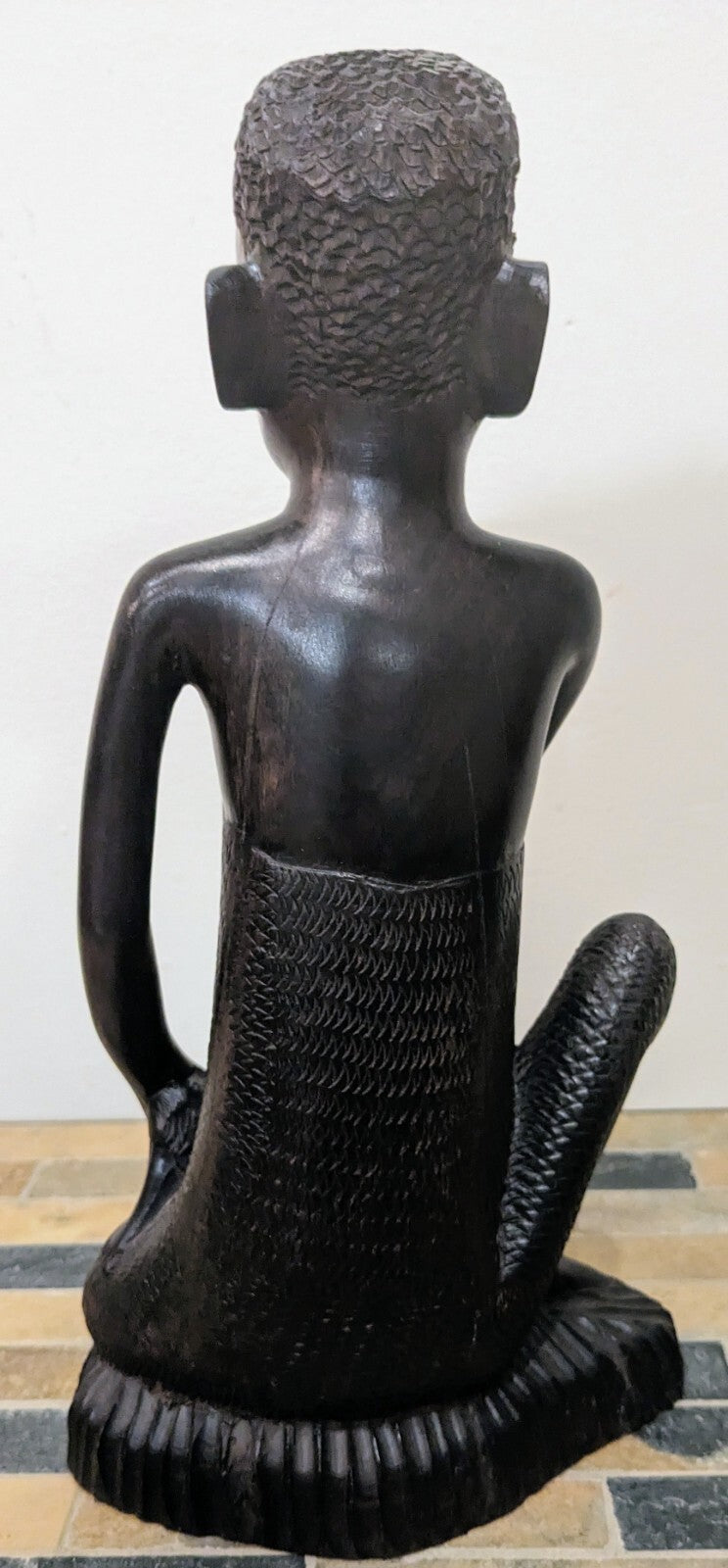 Old African Wood Carver Mother & Child Sculpture 11”