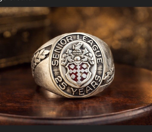 Balfour Sterling Silver Vintage Senior League Ring Size 9 17g