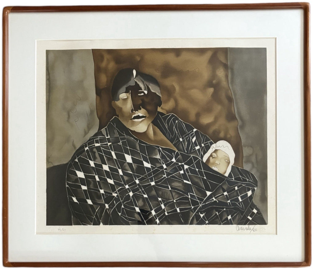 Artist Proof Javier Arevalo, Lithograph Artist Proof 1985 “maternidad” Show 9/18